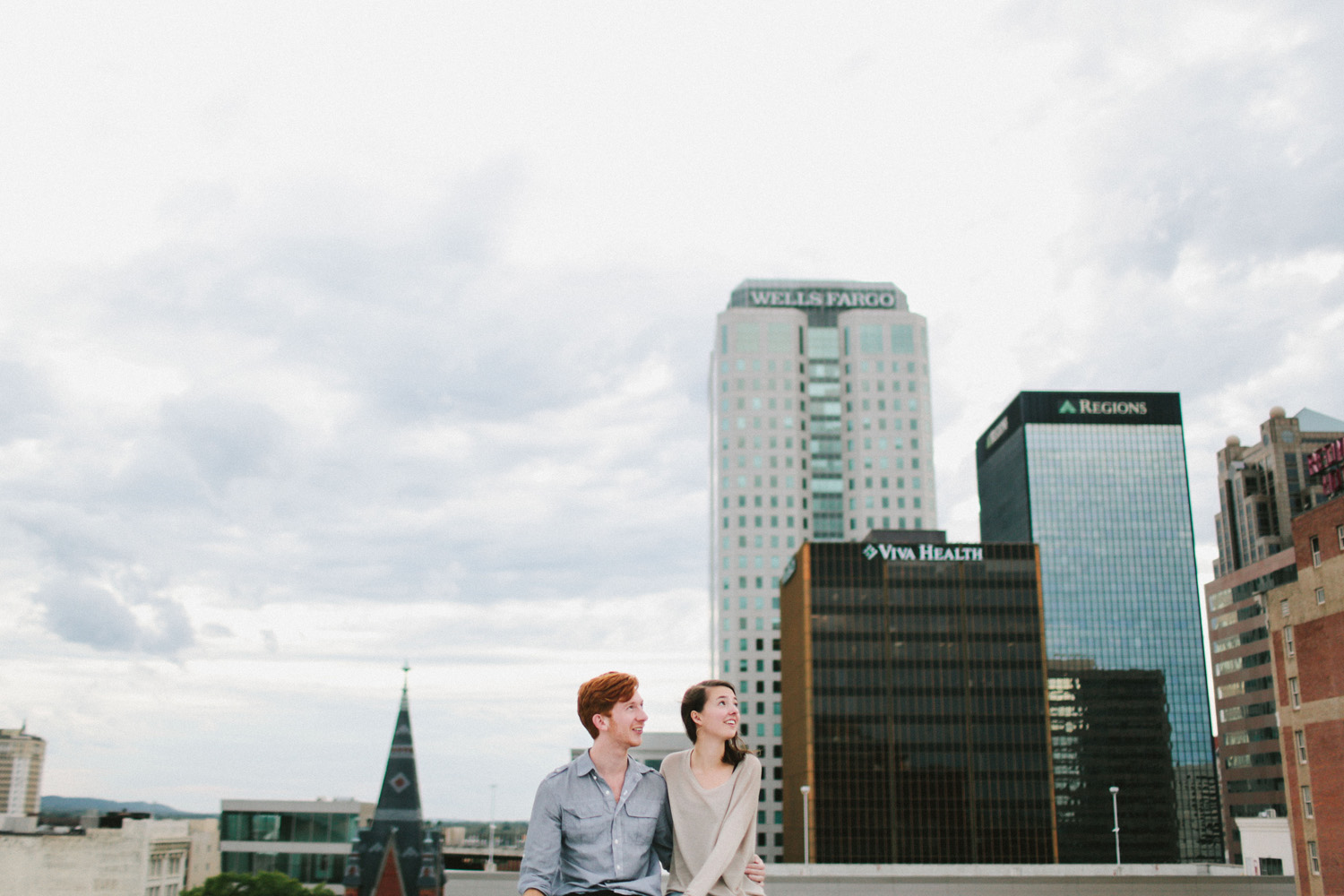 Downtown Birmingham Rooftop Engagement
