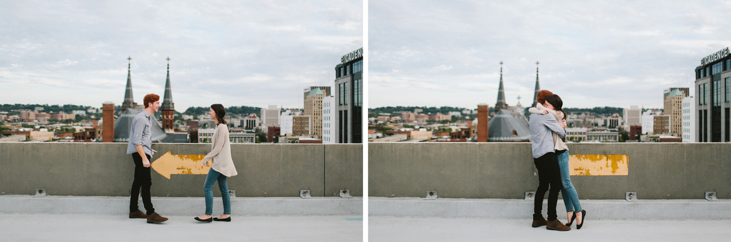 Downtown Birmingham Rooftop Engagement