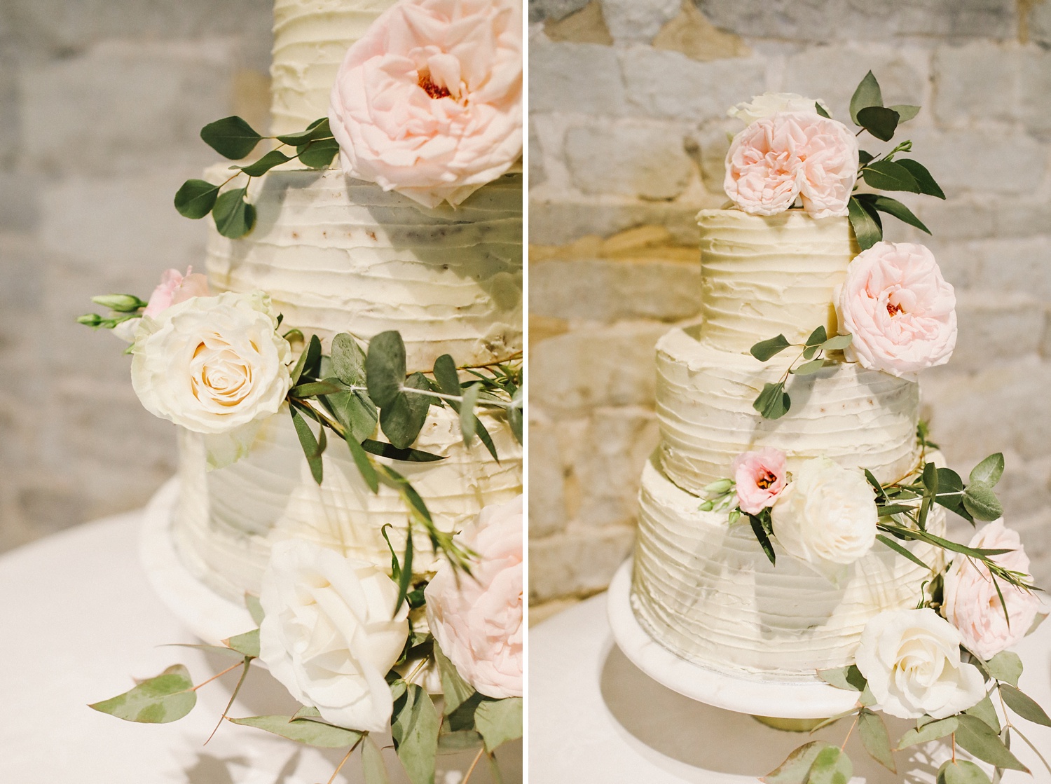 wedding cake at tithe barn hampshire england