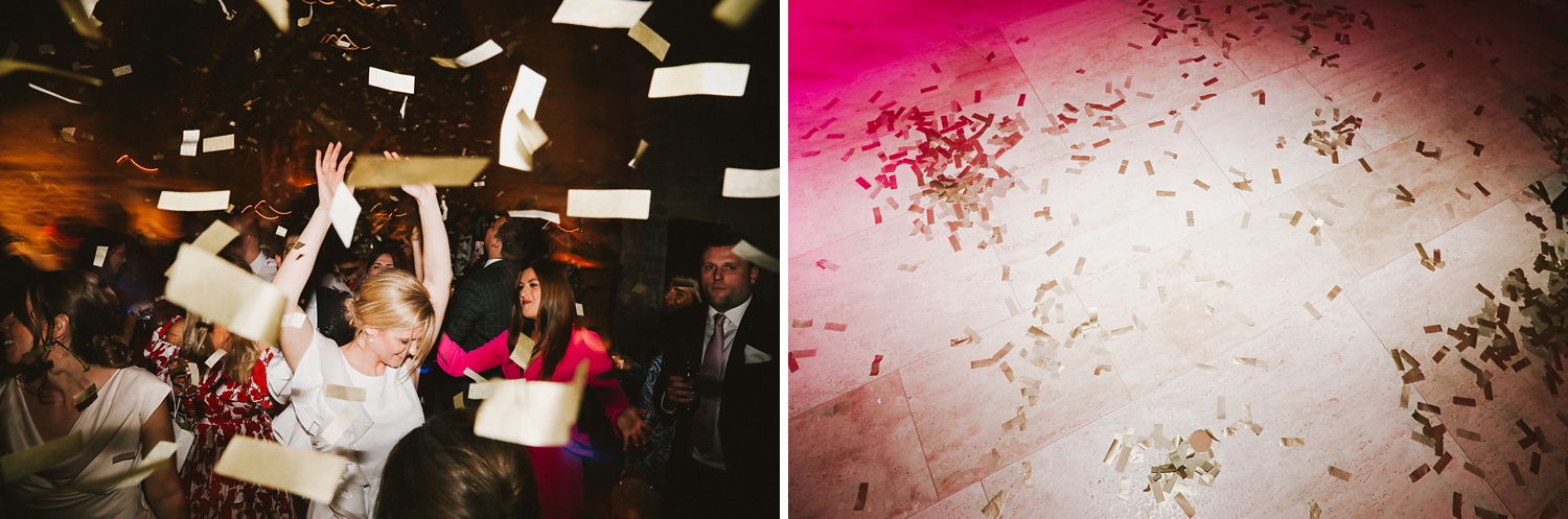 wedding dance floor confetti canons